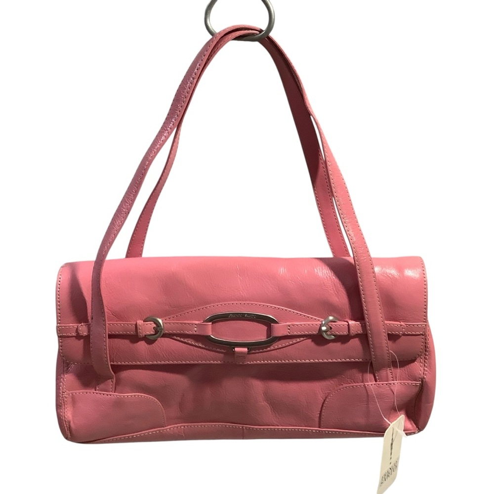 Franco Sarto Vintage Rose Pink Winner Circle Leather Shoulder Bag